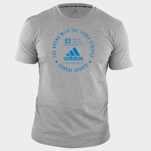 Tee Shirt adidas Combat Sports GRIS/SOLAR BLUE